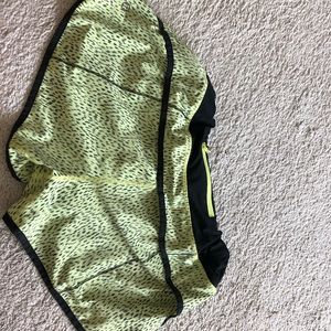 Green and black specked lulu shorts! Size 8 but could definitely size down